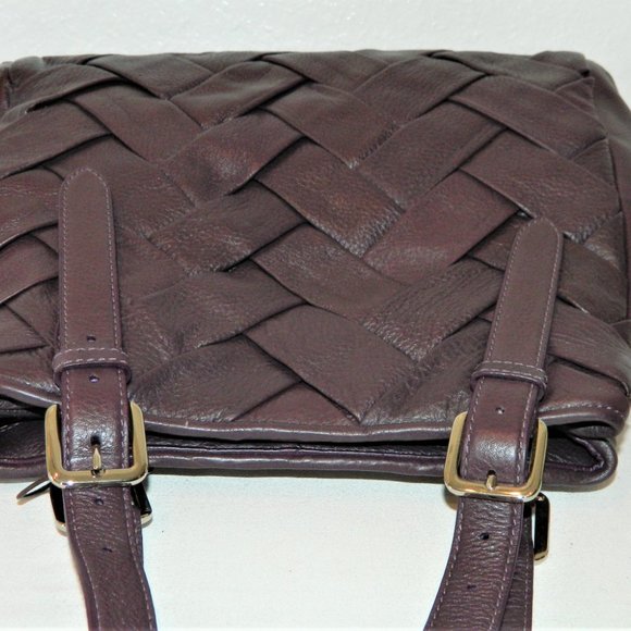 Cole Haan Leather Weave Satchel - Picture 7 of 12